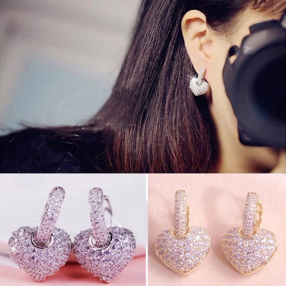 Sparkling versatile earrings (color silver)